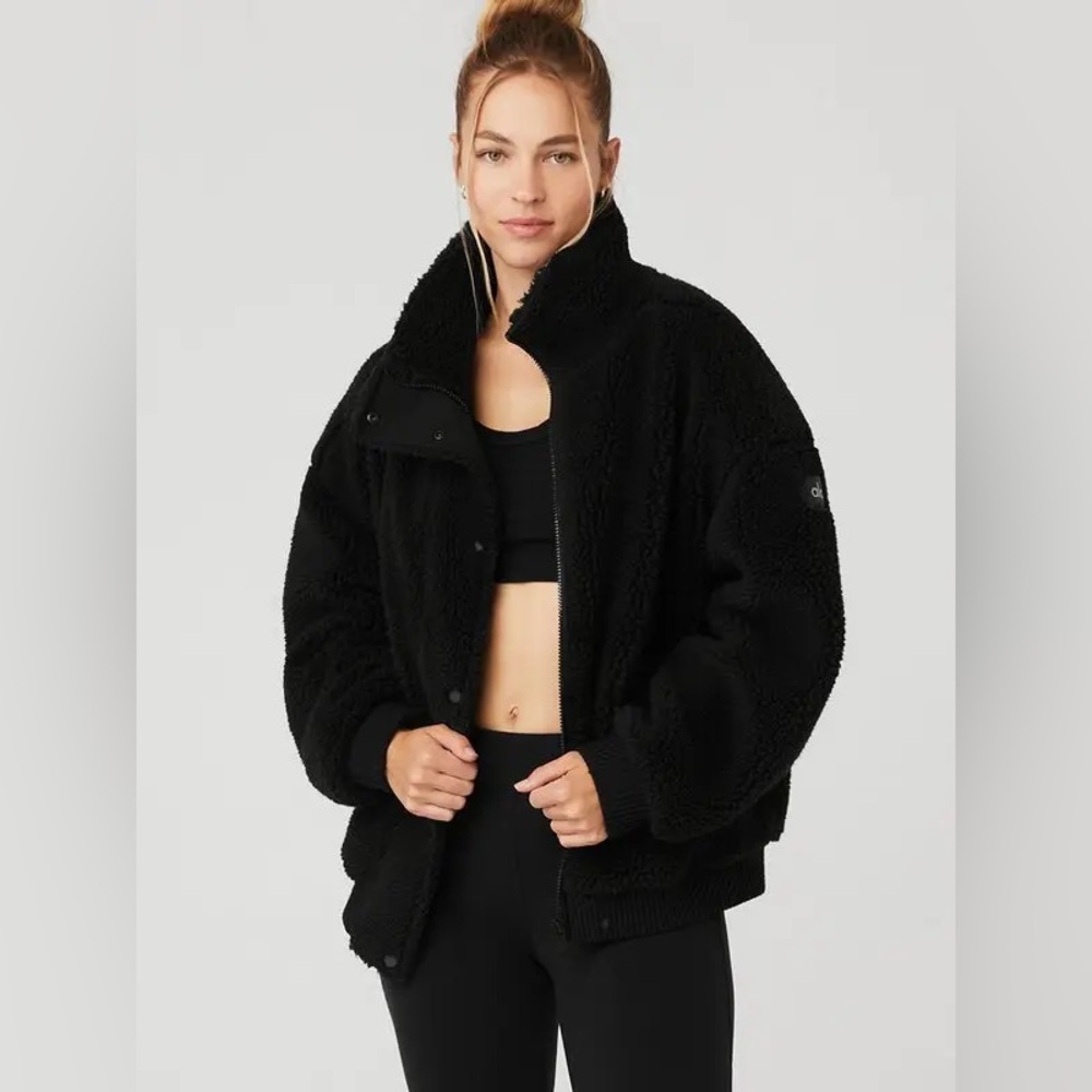 ALO Yoga Black Teddy Jacket
